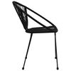 vidaXL 3 Piece Outdoor Dining Set PVC Rattan Black