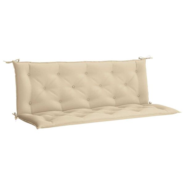 vidaXL Garden Bench Cushion Beige 150x(50+50)x7cm Oxford Fabric