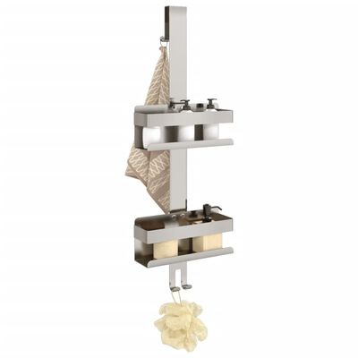 vidaXL Hanging Shower Caddy Brushed 304 Stainless Steel