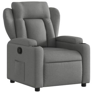 vidaXL Recliner Chair Dark Grey Fabric