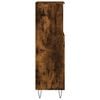 vidaXL Bathroom Cabinet Smoked Oak 30x30x100 cm Engineered Wood
