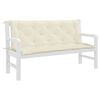 vidaXL Garden Bench Cushion Cream White 150x(50+50)x7cm Oxford Fabric
