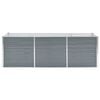 vidaXL Garden Raised Bed Galvanised Steel 240x80x77 cm Grey