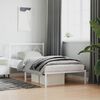 vidaXL Metal Bed Frame without Mattress with Headboard White 100x200cm