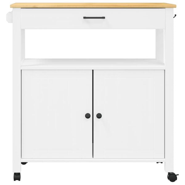 vidaXL Kitchen Trolley MONZA 84x40x90 cm Solid Wood Pine