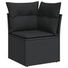 vidaXL 8 Piece Garden Sofa Set with Cushions Grey Poly Rattan