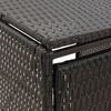 vidaXL Triple Wheelie Bin Shed Black 207x80x117 cm Poly Rattan