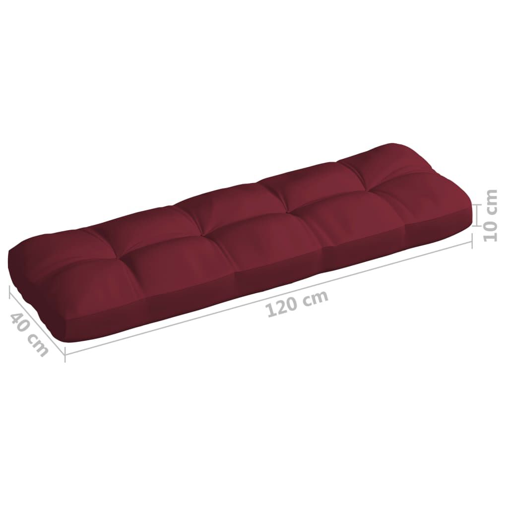 vidaXL Pallet Sofa Cushions 7 pcs Wine Red