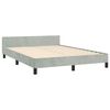 vidaXL Bed Frame without Mattress Light Grey Double Velvet