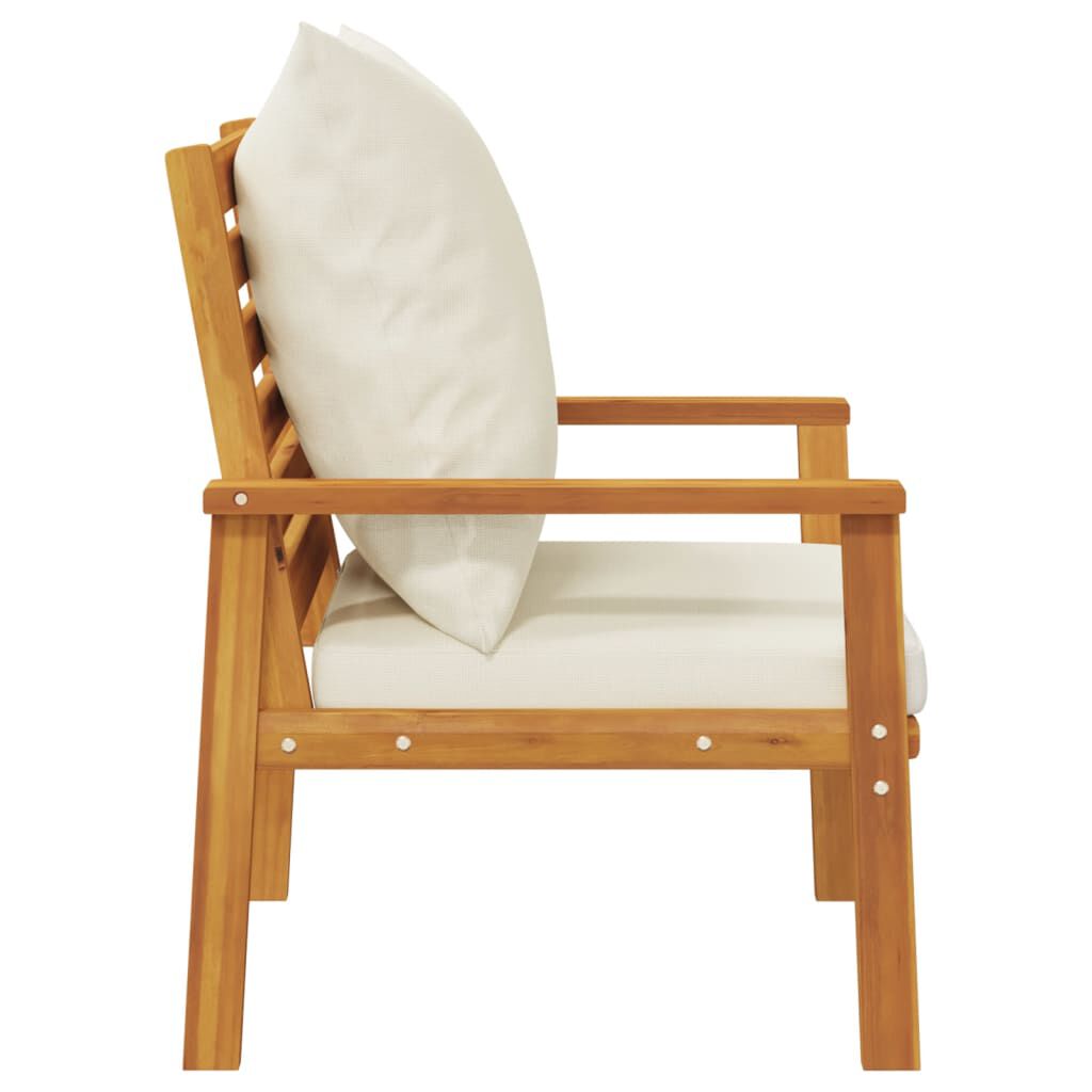 vidaXL Garden Sofa Chair 2pcs with Cushion Solid Wood Acacia