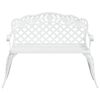vidaXL Garden Bench 108 cm Cast Aluminium White