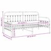 vidaXL Daybed Frame White 100 x 200 cm Powder-Coated Steel