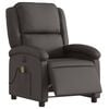 vidaXL Electric Massage Recliner Chair Dark Brown Real Leather