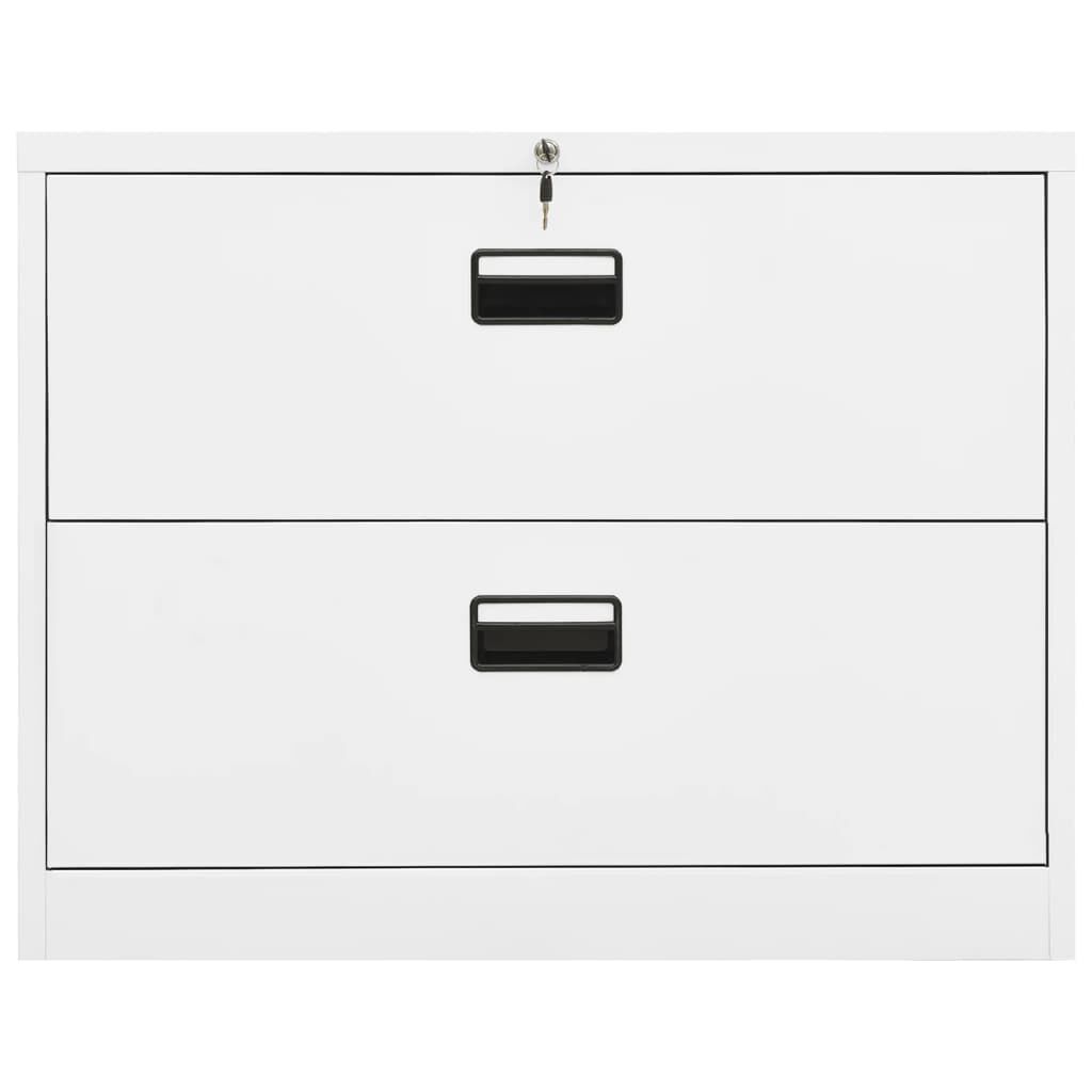 vidaXL Filing Cabinet White 90x46x72.5 cm Steel