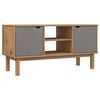 vidaXL TV Cabinet OTTA Brown and Grey 113.5x43x57 cm Solid Wood Pine