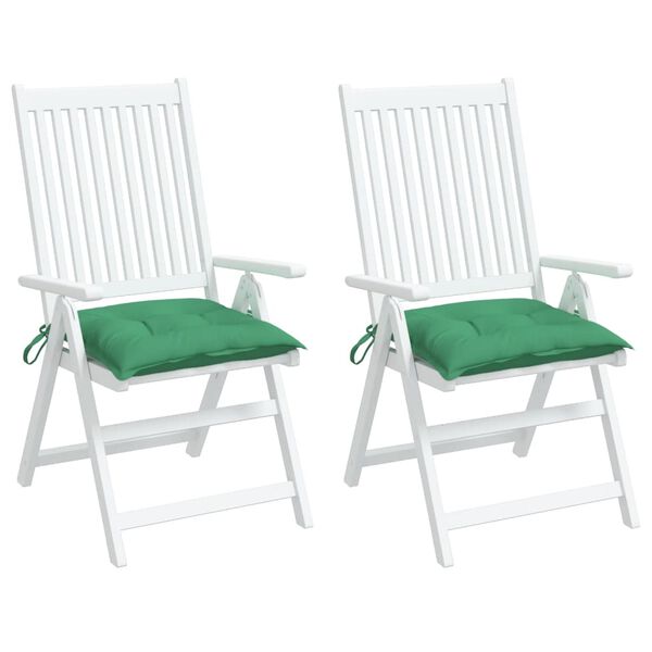 vidaXL Chair Cushions 2 pcs Green 50x50x7 cm Oxford Fabric