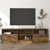 vidaXL TV Cabinet Smoked Oak 150x33.5x45 cm Engineered Wood