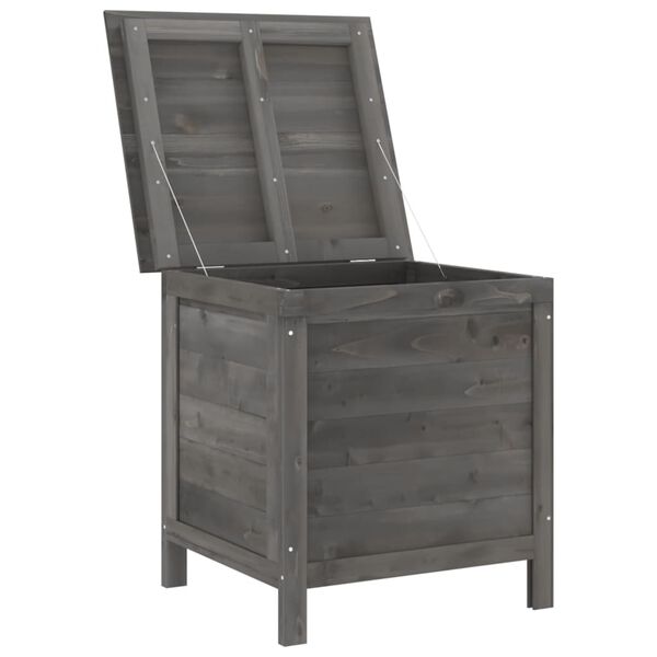 vidaXL Garden Storage Box Anthracite 50x49x56.5 cm Solid Wood Fir