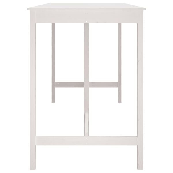 vidaXL Bar Table White 180x80x110 cm Solid Wood Pine