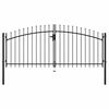 vidaXL Double Door Fence Gate with Spear Top 300x150 cm