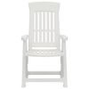 vidaXL Garden Reclining Chairs 2 pcs White PP