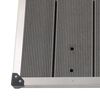 vidaXL Outdoor Shower Tray WPC Stainless Steel 110x62 cm Grey