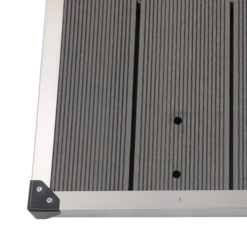 vidaXL Outdoor Shower Tray WPC Stainless Steel 110x62 cm Grey