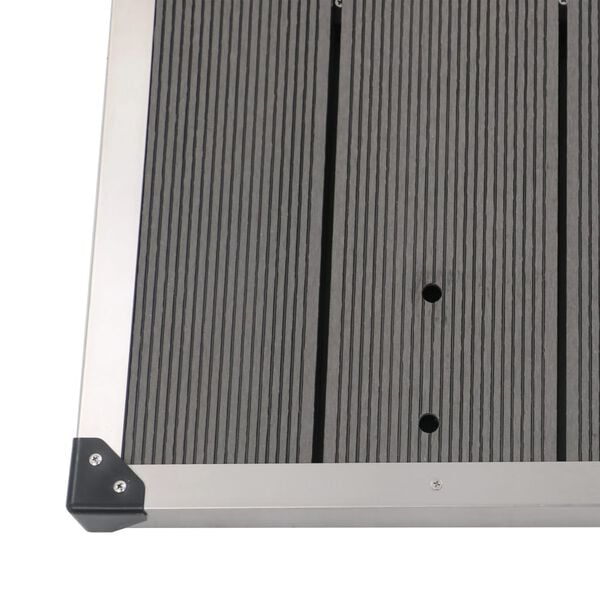 vidaXL Outdoor Shower Tray WPC Stainless Steel 110x62 cm Grey