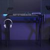 vidaXL Gaming Desk with K Shape Legs Black 90x60x75 cm