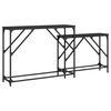 vidaXL Nesting Console Tables 2 pcs Black Engineered Wood