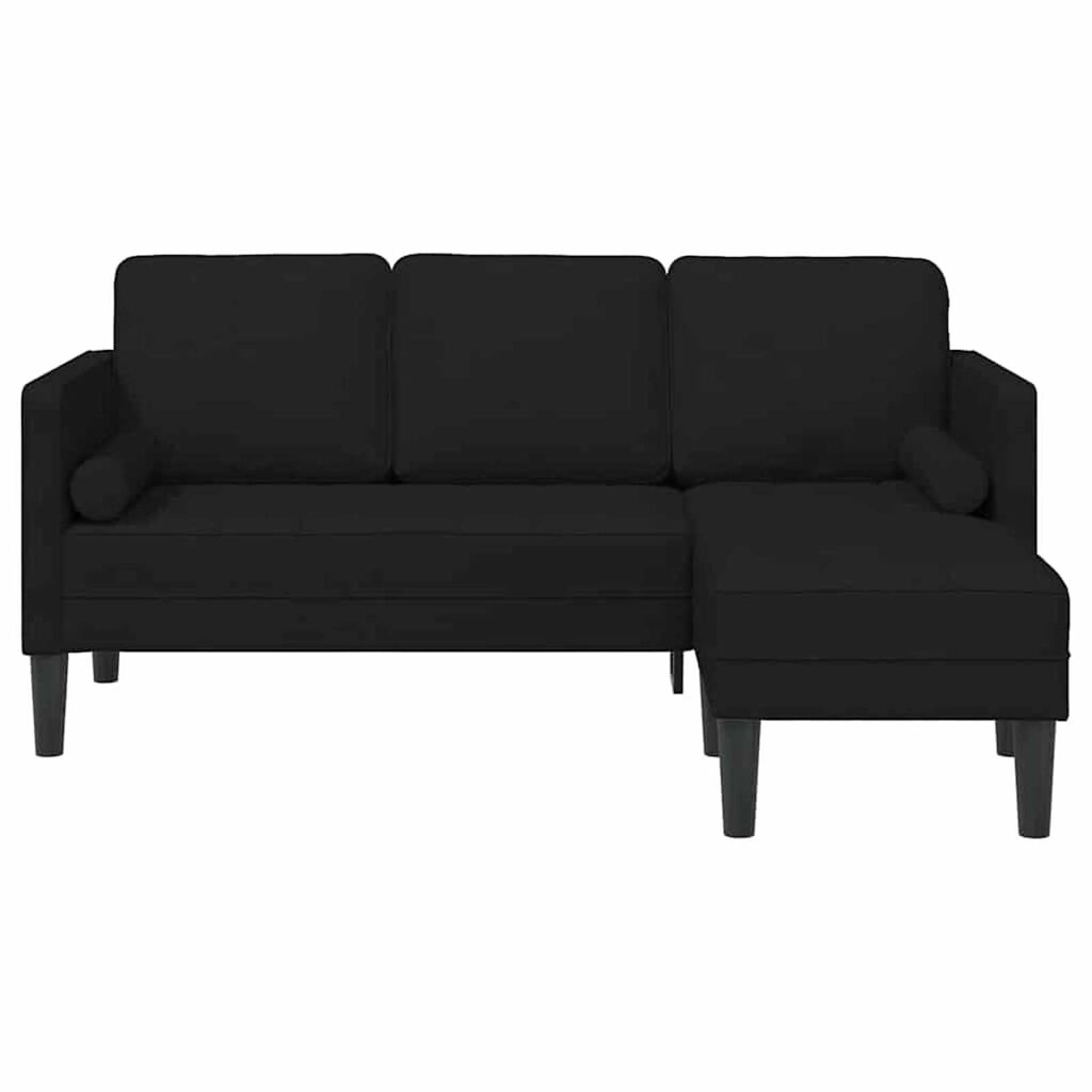 vidaXL Sofa Set Black 173 x 131 x 67 cm Fabric