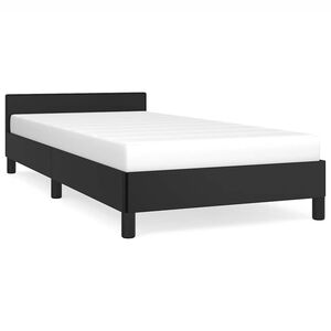 vidaXL Bed Frame without Mattress Black Twin XL Faux Leather