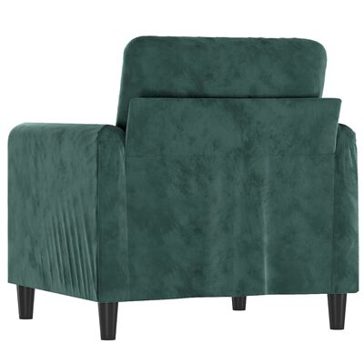 vidaXL Sofa Chair Dark Green 60 cm Velvet