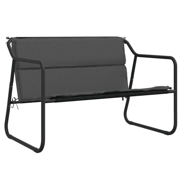 vidaXL 4 Piece Garden Lounge Set with Cushions Anthracite Steel