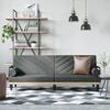 vidaXL Sofa Bed with Armrests Dark Grey Fabric