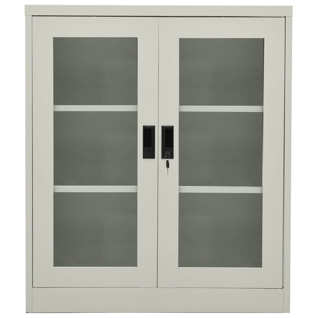 vidaXL Office Cabinet Light Grey 90x40x105 cm Steel