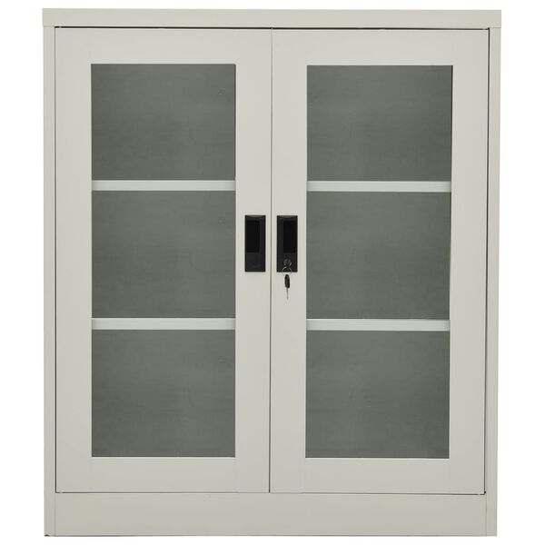 vidaXL Office Cabinet Light Grey 90x40x105 cm Steel