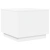 vidaXL Coffee Table with LED Lights White 50x50x40 cm