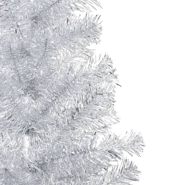 vidaXL Artificial Pre-lit Christmas Tree with Stand Silver 150 cm PET