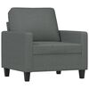 vidaXL 3 Piece Sofa Set with Cushions Dark Grey Fabric