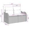 vidaXL Garden Sofa Set 9 pcs Grey Poly rattan