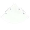 vidaXL Corner Shelf with Chrome Supports Glass Clear 45x45 cm