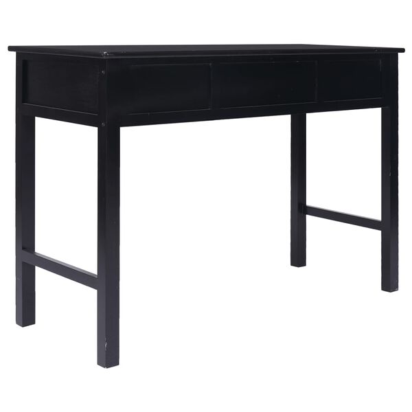 vidaXL Writing Desk Black 110x45x76 cm Wood