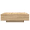 vidaXL Coffee Table with LED Lights Sonoma Oak 100x100x31 cm