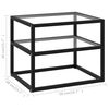 vidaXL Console Table Transparent 50x40x40 cm Tempered Glass