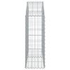 vidaXL Arched Gabion Basket 100x30x80/100 cm Galvanised Iron