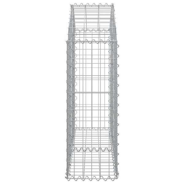 vidaXL Arched Gabion Basket 100x30x80/100 cm Galvanised Iron