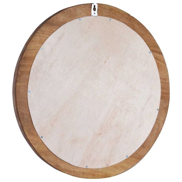 vidaXL Wall Mirror 60 cm Teak Round