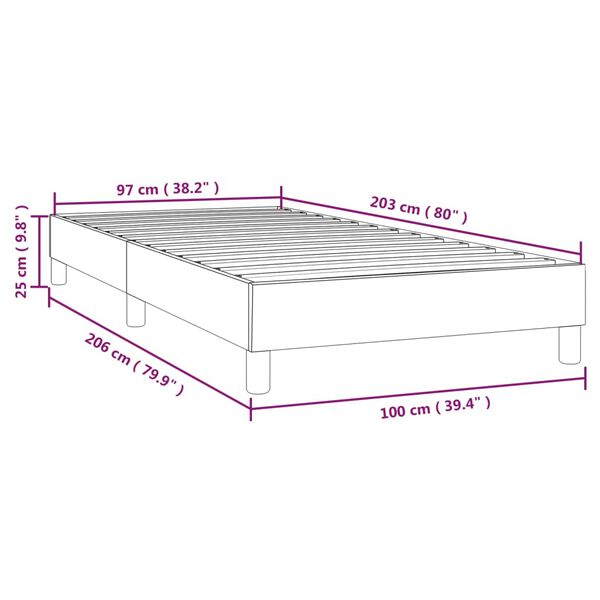 vidaXL Bed Frame without Mattress White Twin XL Faux Leather (US Only)