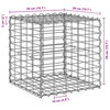 vidaXL Cube Gabion Raised Bed Steel Wire 50x50x50 cm